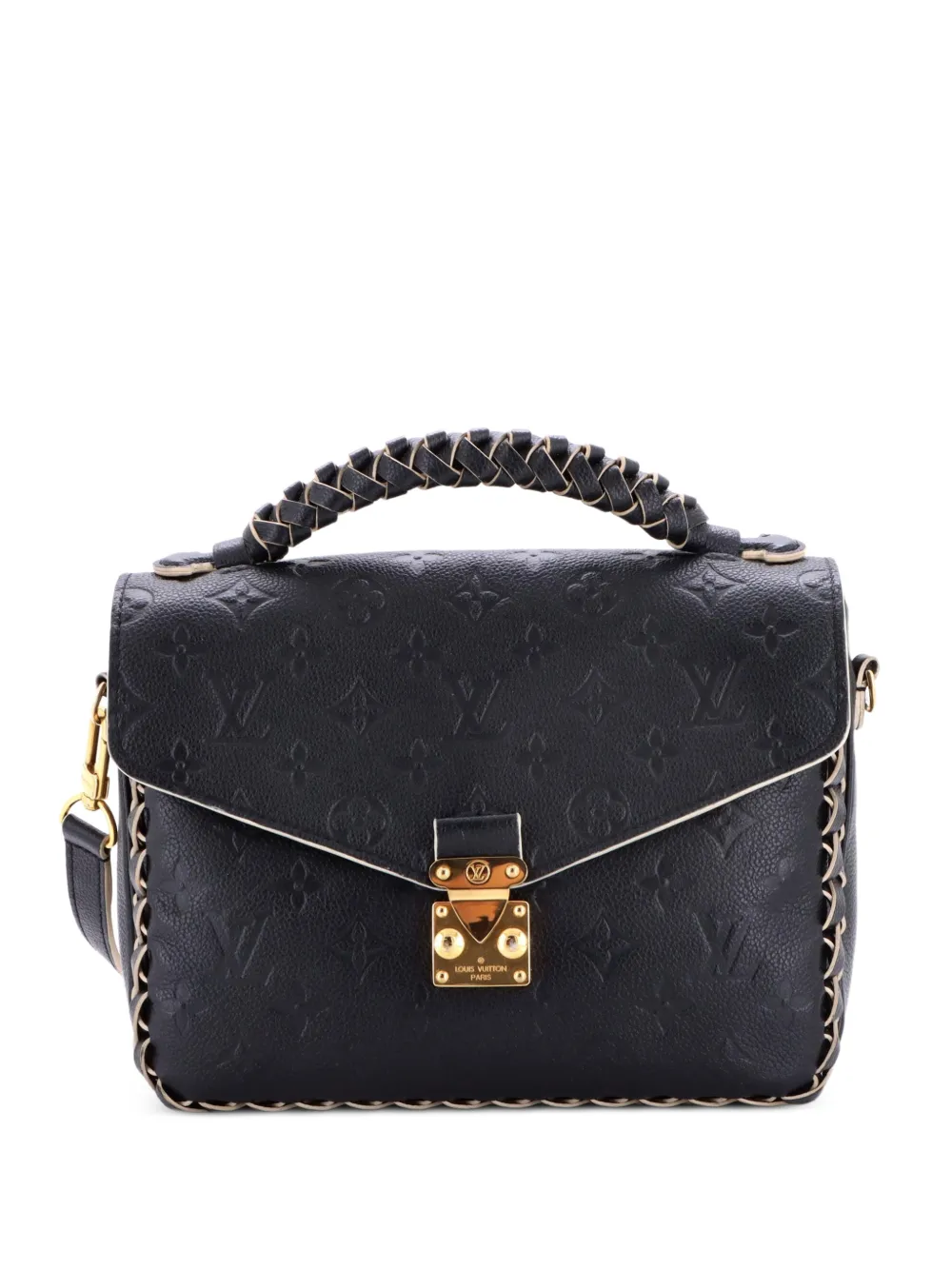 Louis Vuitton Pre-Owned Braided Handle Pochette Metis Monogram Empreinte Leather crossbody bag - Schwarz
