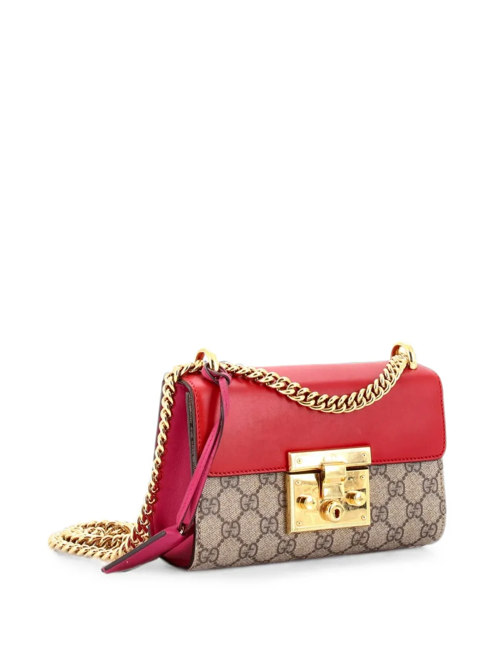  Gucci Pre-owned Bandolera Padlock Gg Pequeño De Piel Y Lona Revestida Gg - Rojo 