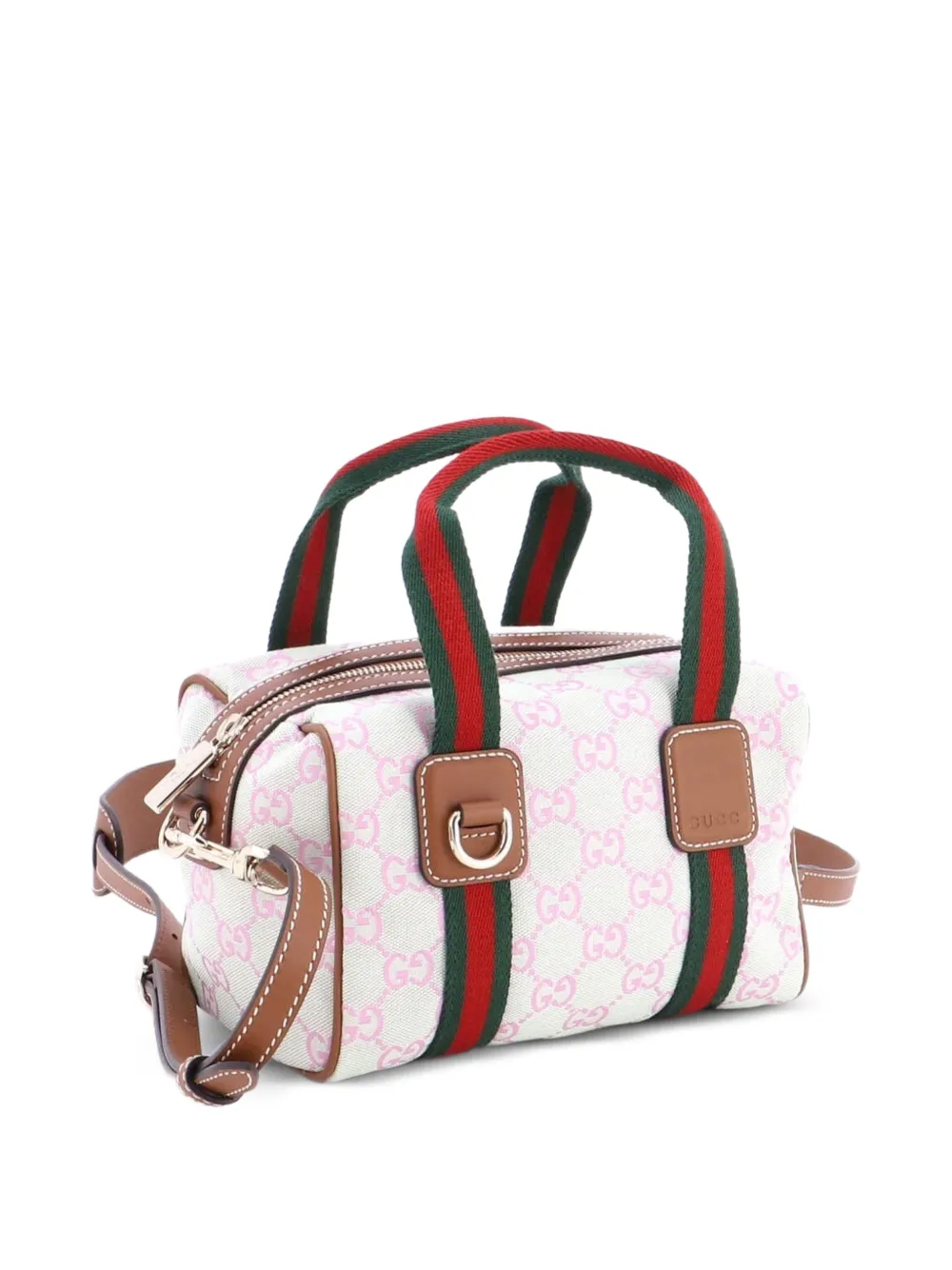 Gucci Pre-Owned ウェブ ボストン バッグ GGキャンバス ミニ ボストン