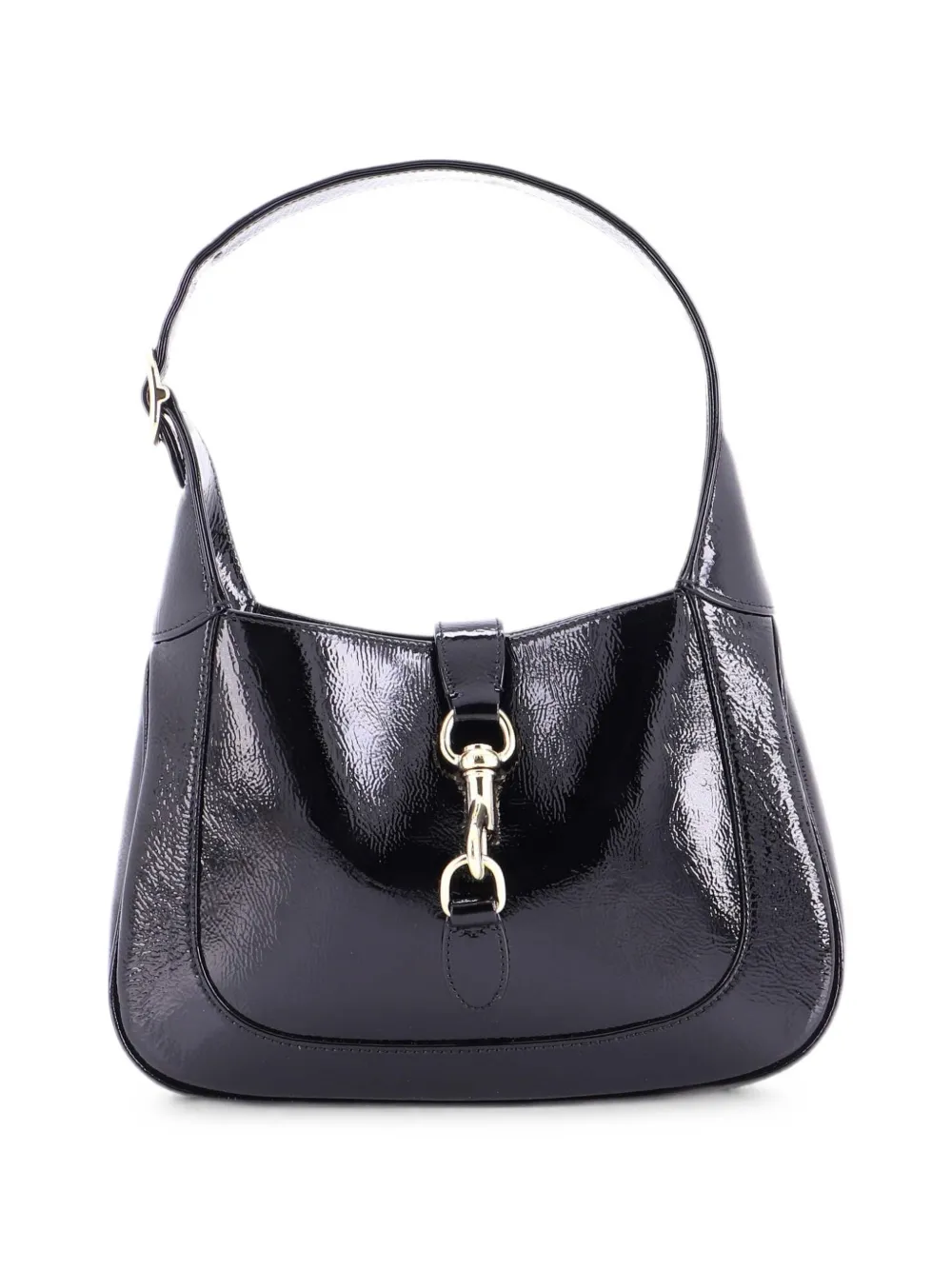 Gucci Pre-Owned Borsa passepartout Jackie 1961 piccola in pelle verniciata - Nero