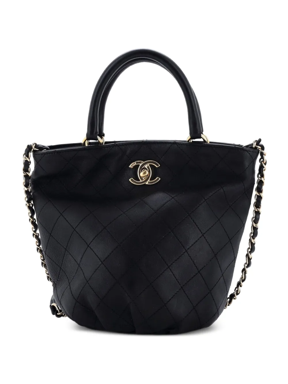 CHANEL Pre-Owned Borsa a secchiello trapuntata - Nero