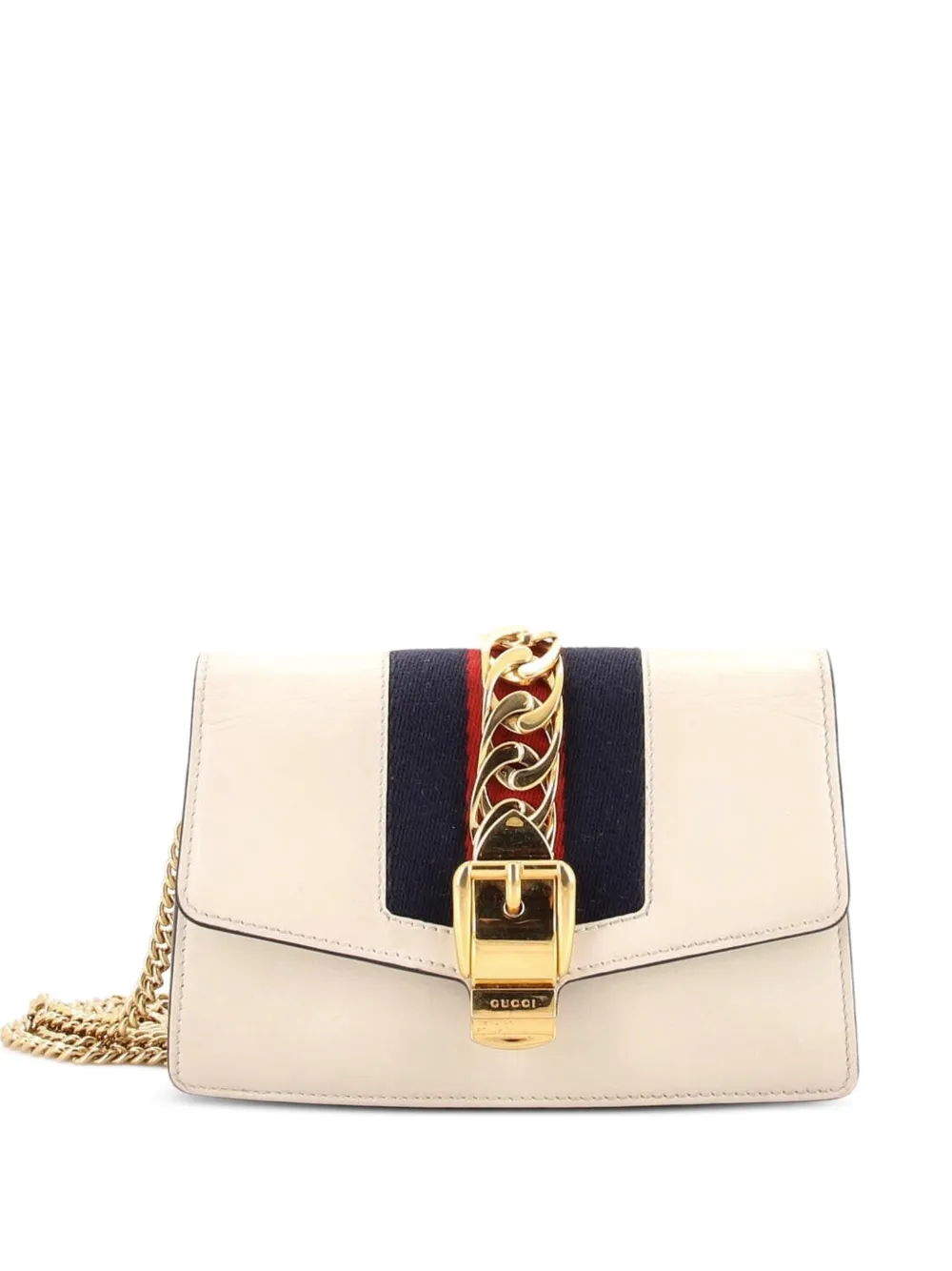 Gucci Pre-Owned Borsa a tracolla Sylvie super mini in pelle con catena - Toni neutri