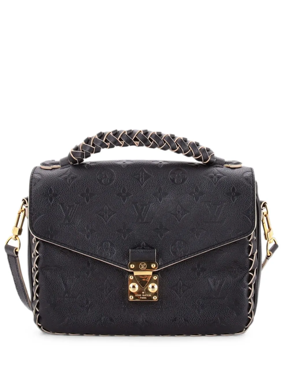 Louis Vuitton Pre-Owned Borsa a mano Metis in pelle Empreinte con monogramma, tracolla e manico intrecciato - Nero