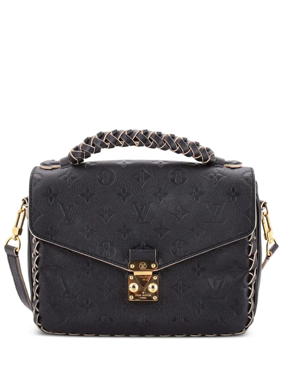 Louis Vuitton Pre-Owned Borsa a mano Metis in pelle Empreinte con monogramma, tracolla e manico intrecciato - Nero