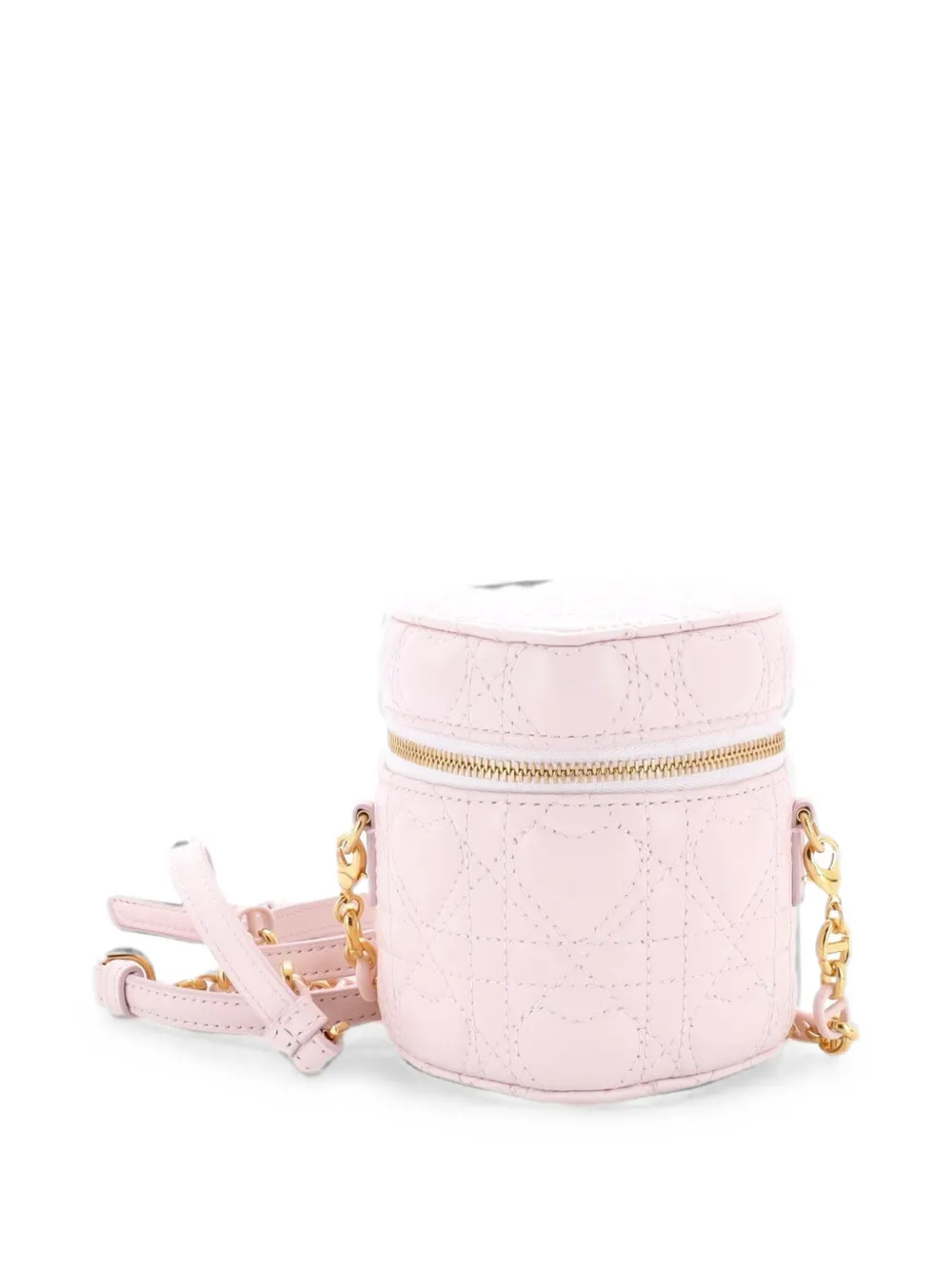 Christian Dior Pre-Owned Trousse make up Lady Dior micro in pelle matelassé Cannage - Rosa