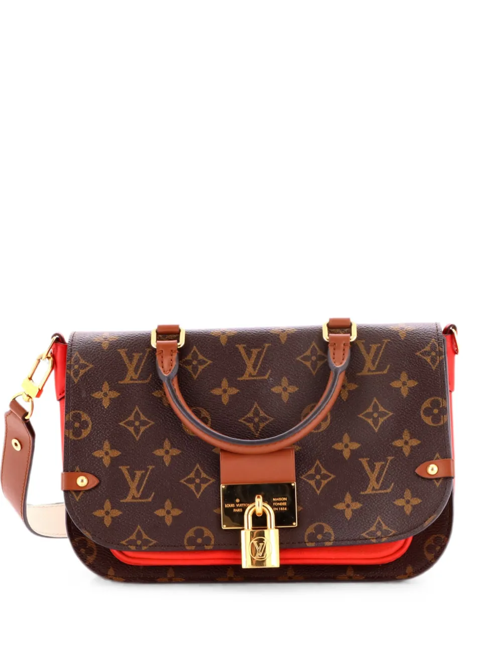 Louis Vuitton Pre-Owned Borsa a mano Vaugirard in pelle e tela con monogramma - Rosso