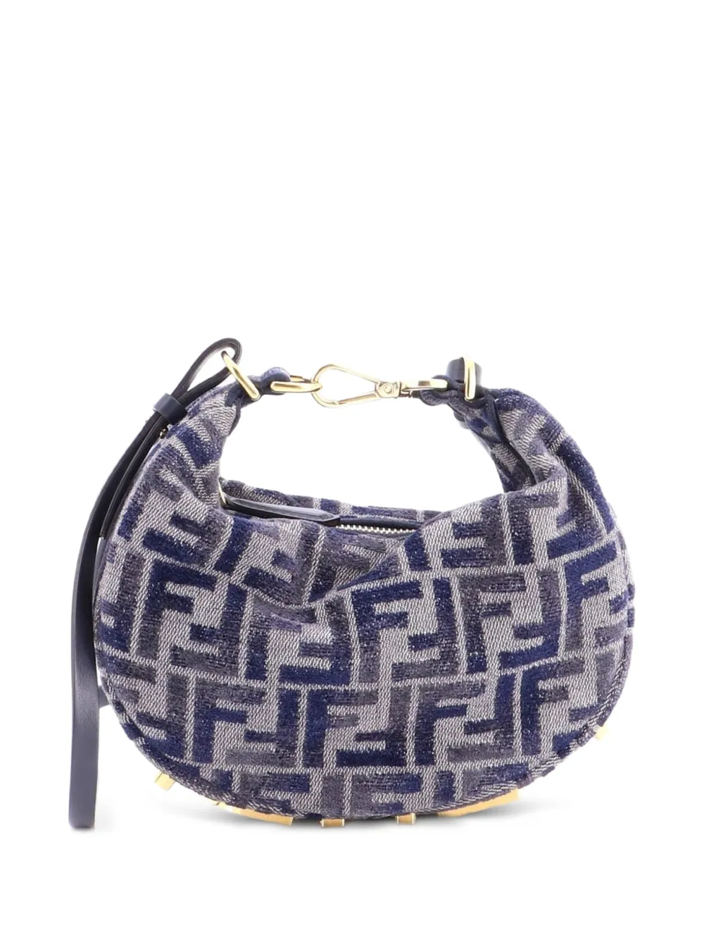 Fendi Pre-Owned Borsa passepartout Fendigraphy mini in tela con motivo Zucca - Blu