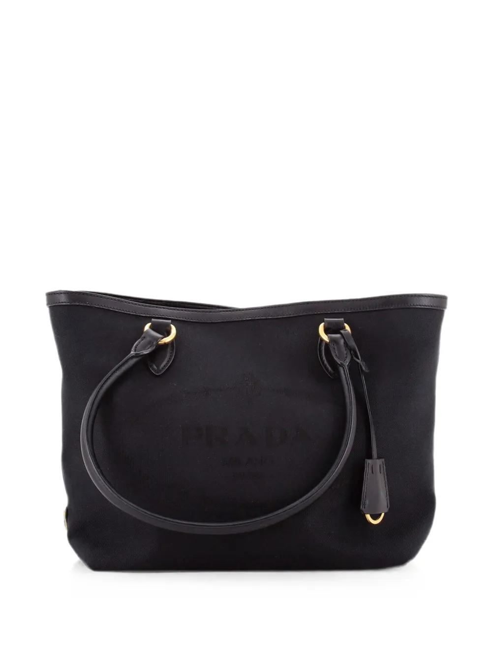 Prada Pre-Owned Logo Open Canvas Small tote bag - Black