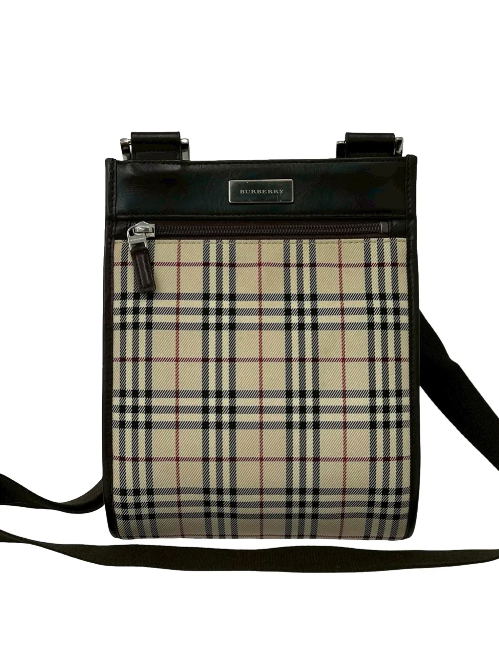 Burberry Pre-Owned 2000-2017 House Check Canvas crossbody bag - Neutrals
