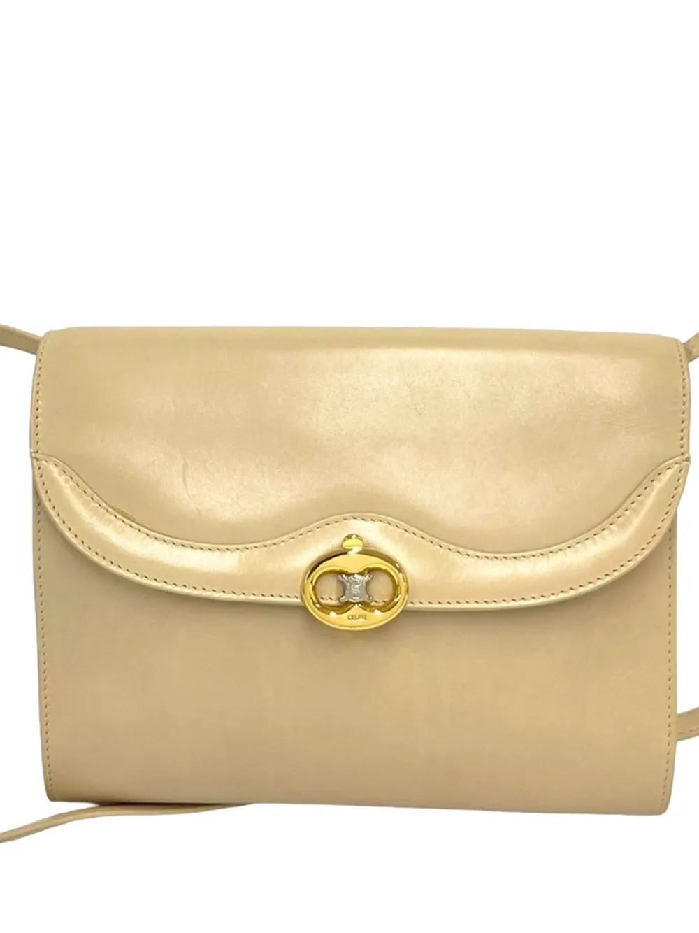 Celine Pre-Owned 20th Century Leather Triomphe crossbody bag - Neutrals