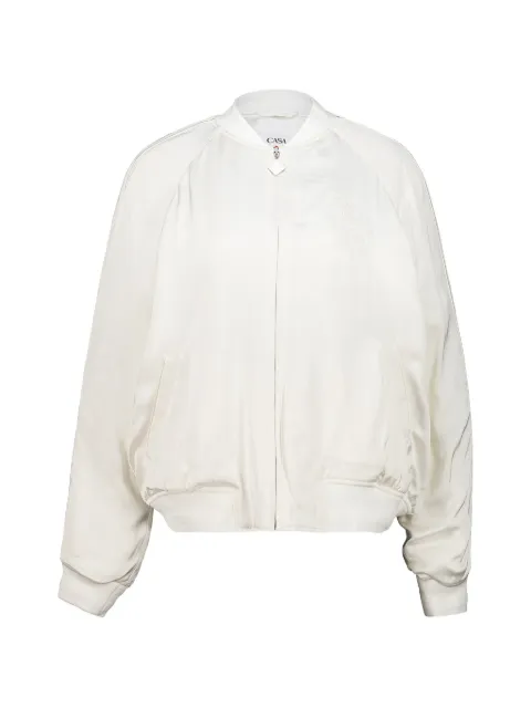 Casablanca embroidered satin bomber jacket