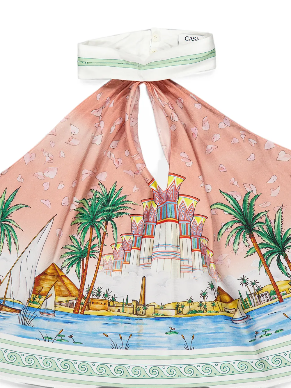 Casablanca Haltertop met print Roze