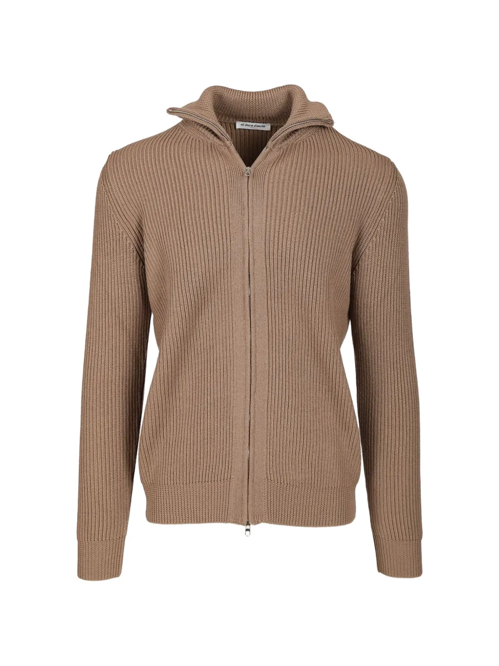 Al Duca D’Aosta 1902 Maglione a coste con cappuccio e zip - Toni neutri