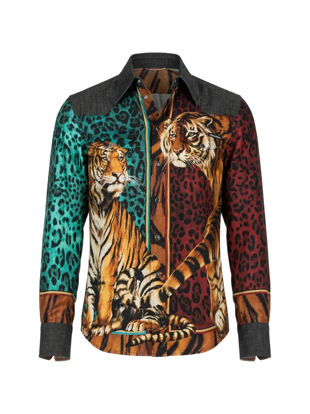Dolce & Gabbana Hemd mit Animal-Print - Grau