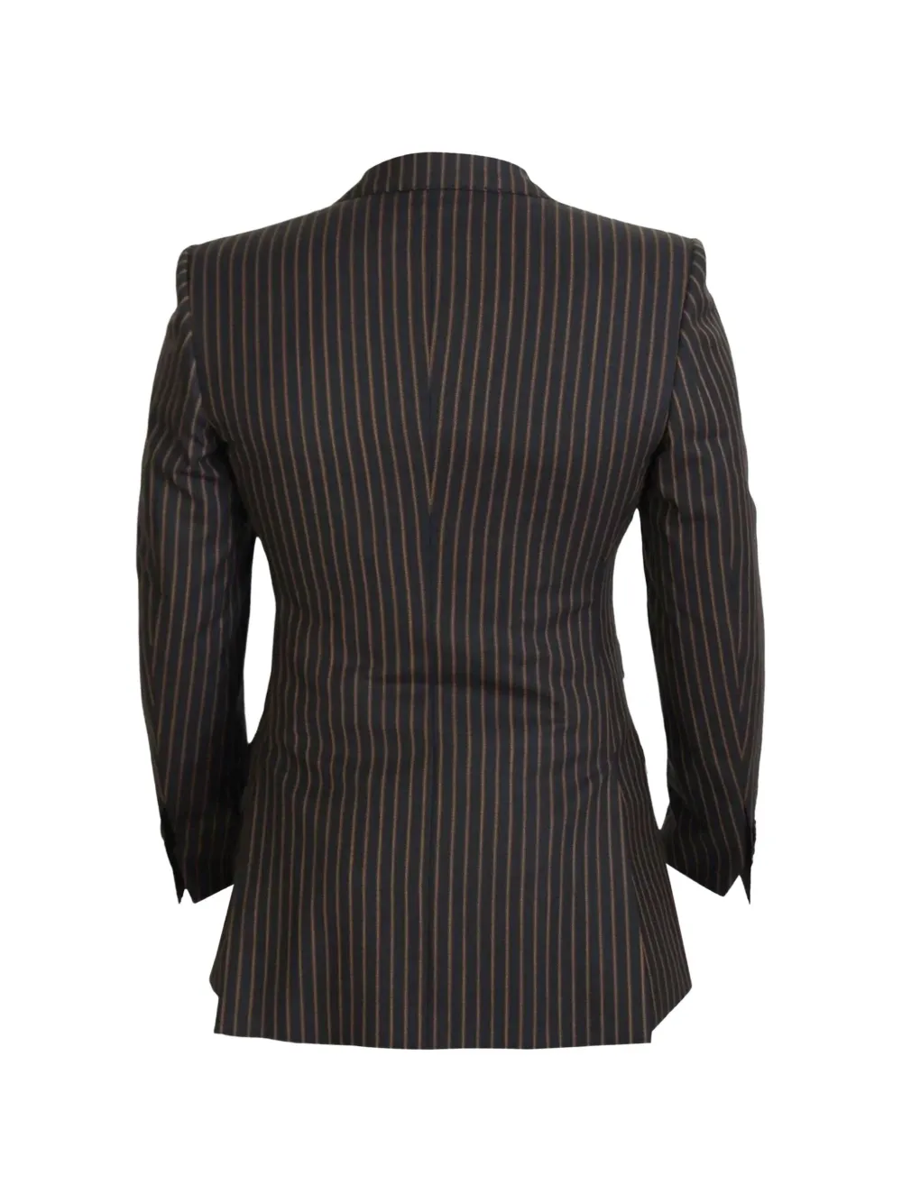Dolce & Gabbana Blazer met enkele rij knopen met krijtstreep Zwart