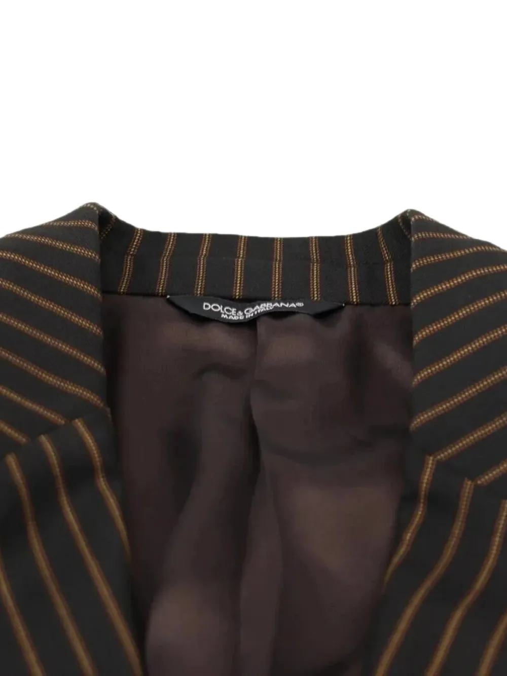 Dolce & Gabbana Blazer met enkele rij knopen met krijtstreep Zwart