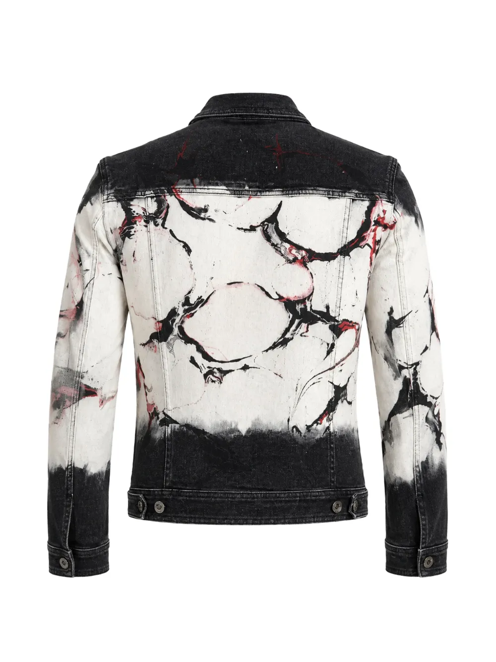 Dolce & Gabbana Denim jack met marmerprint Wit