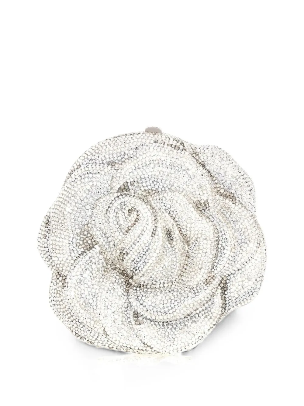 Judith Leiber Borsa a spalla Rose Desiree mini con decorazione - Argento