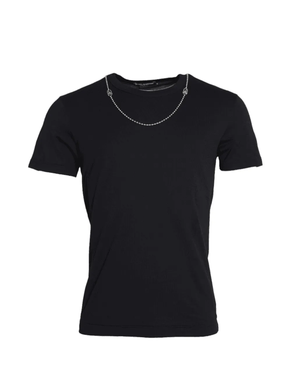 Dolce & Gabbana T-Shirt mit Logo-Anhänger - Schwarz