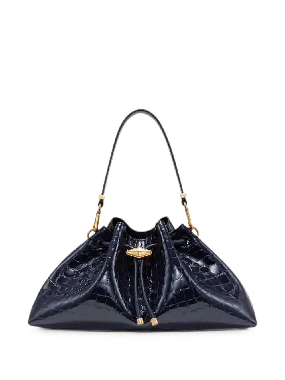 Jimmy Choo medium Cinch croc-effect shoulder bag - Blau