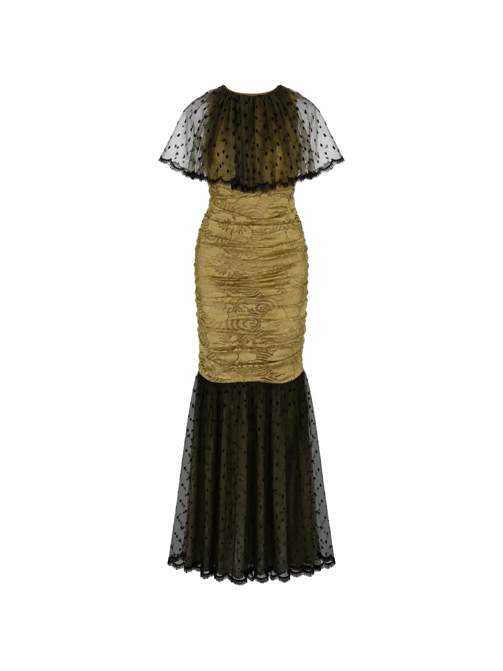 Dolce & Gabbana Abito lungo a pois - Giallo