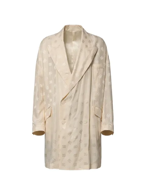 Dolce & Gabbana monogram-pattern double-breasted blazer