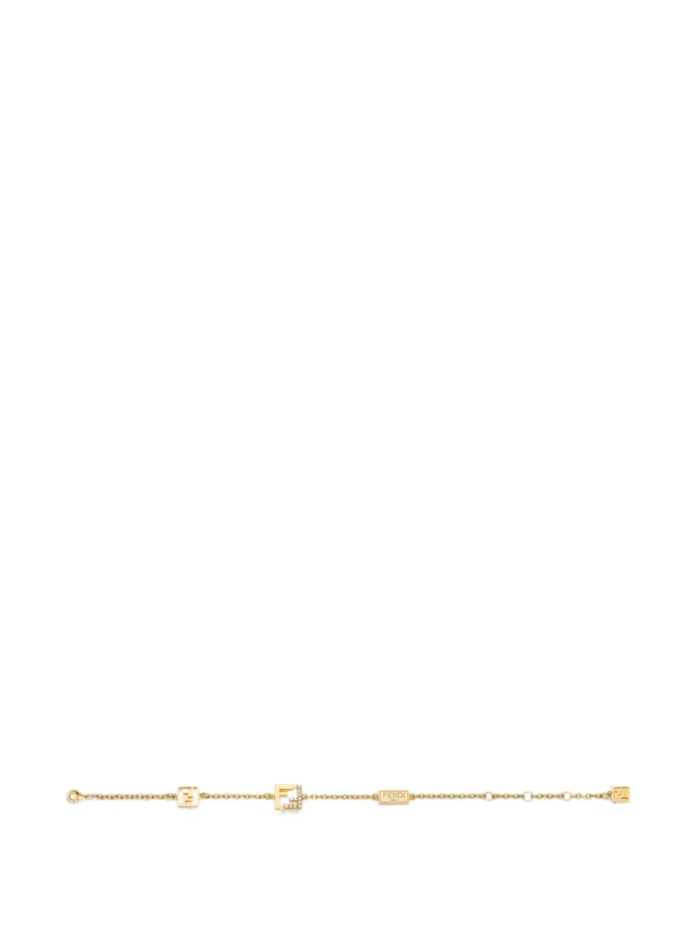 FENDI Bracciale Forever con cristalli - Oro