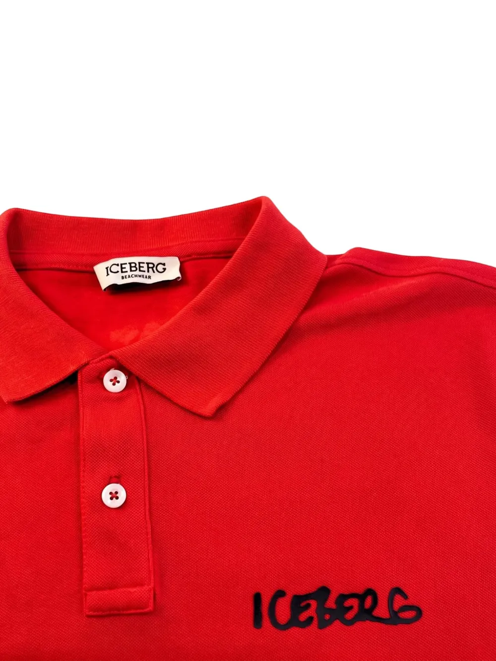Iceberg Poloshirt met geborduurd logo Rood