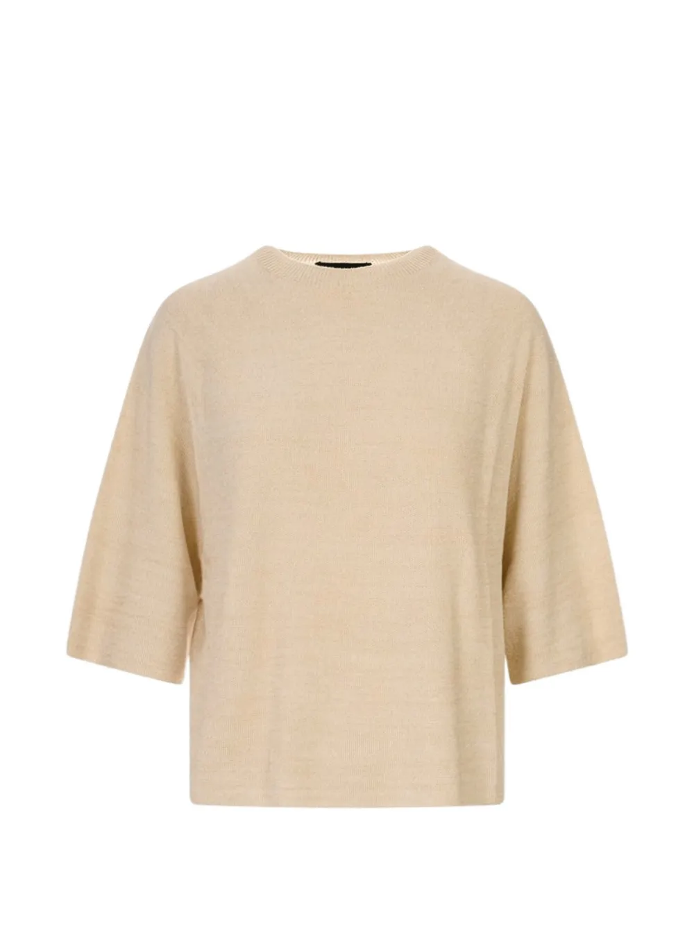 Fabiana Filippi fine-knit raglan-sleeve T-shirt - Nude
