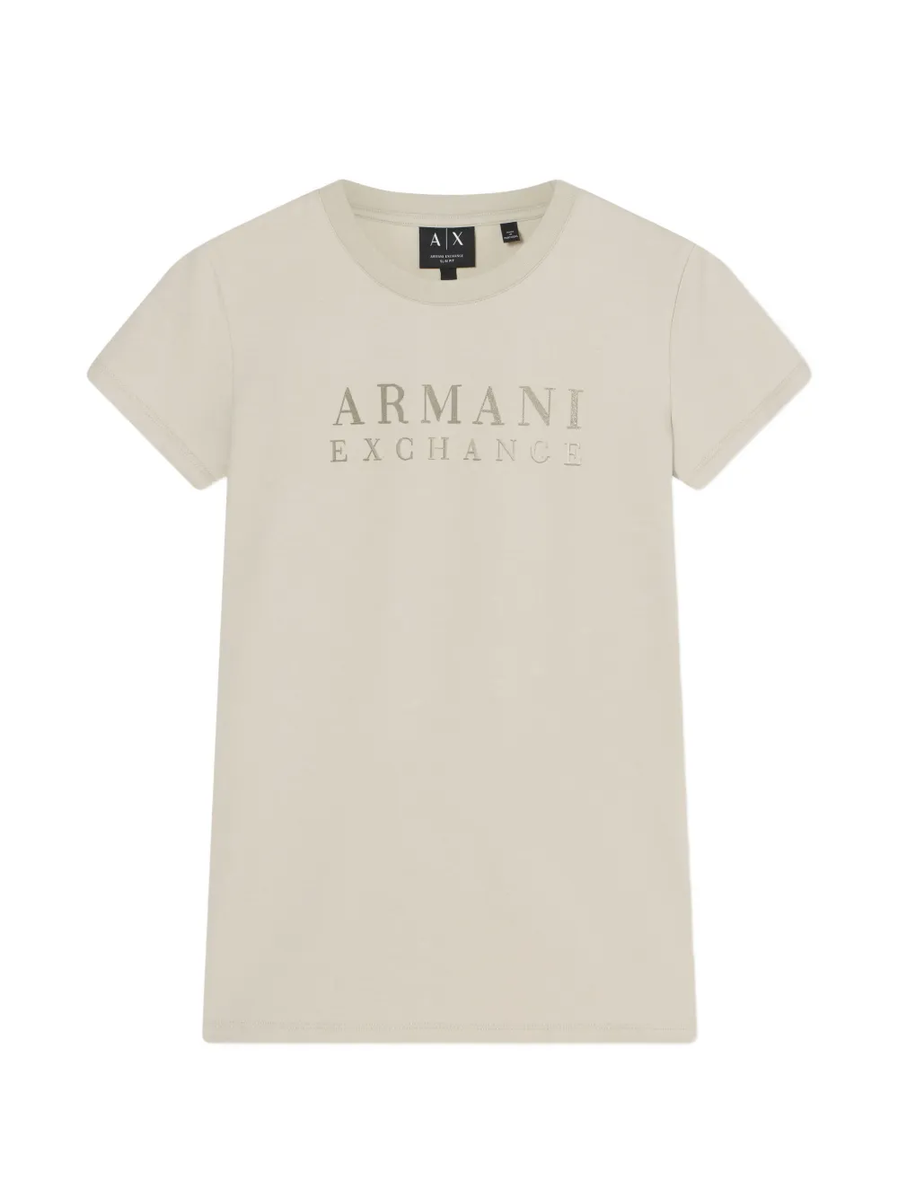 Armani Exchange T-shirt girocollo con logo - Toni neutri