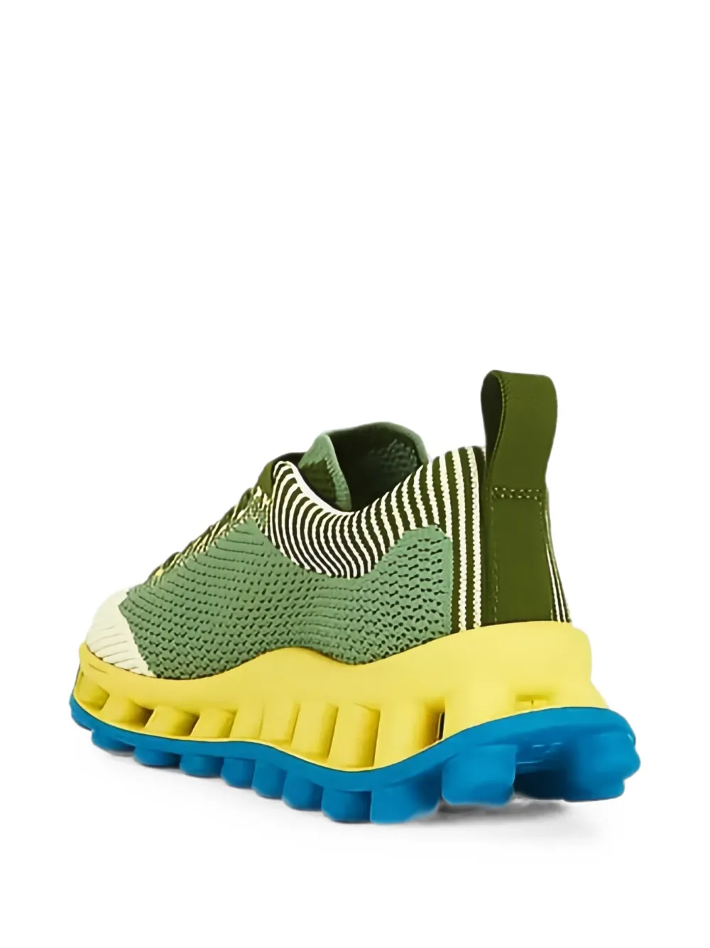 Camper x Sunnei Pelotissima striped knitted sneakers Groen