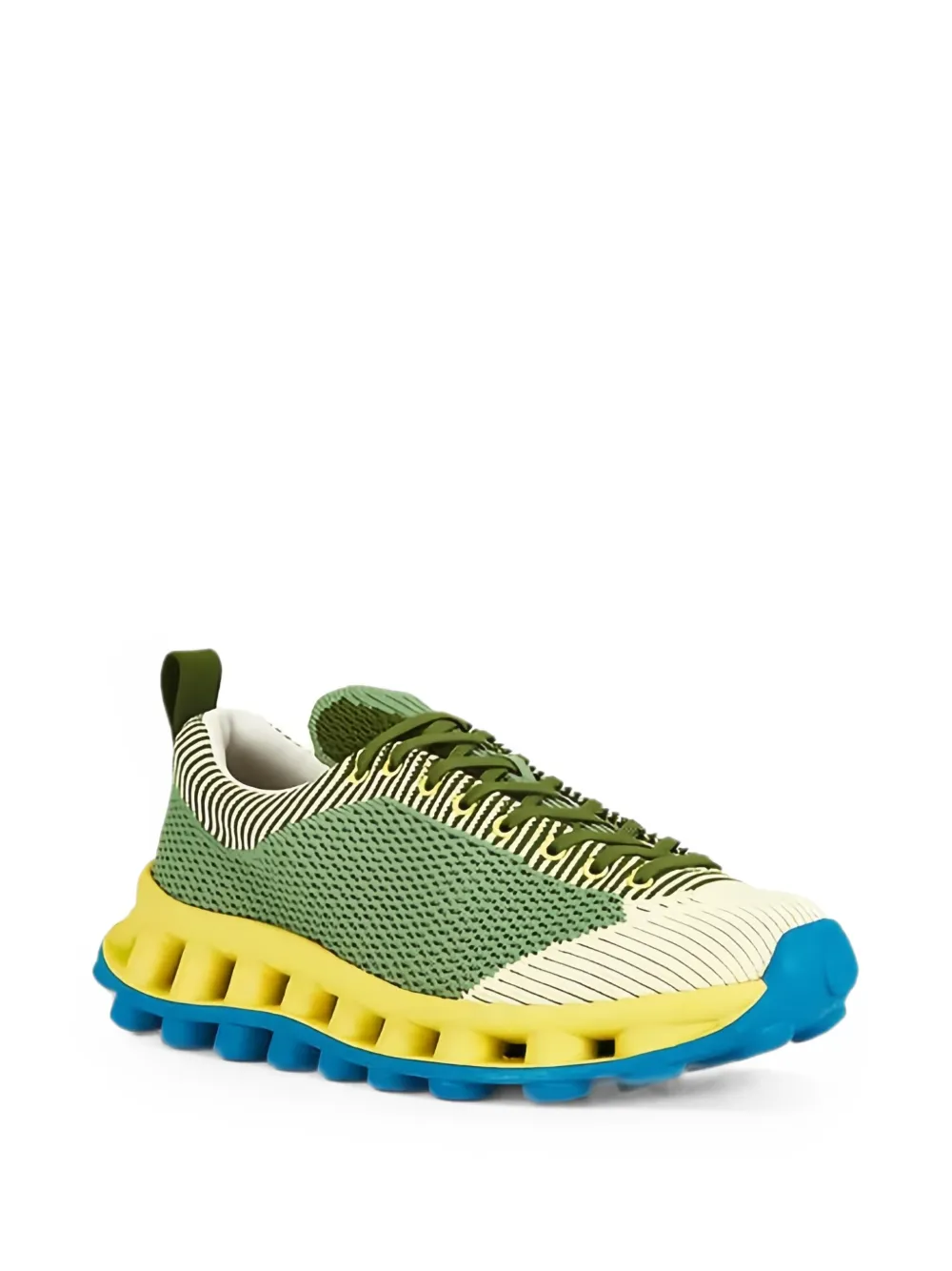 Camper x Sunnei Pelotissima striped knitted sneakers Groen