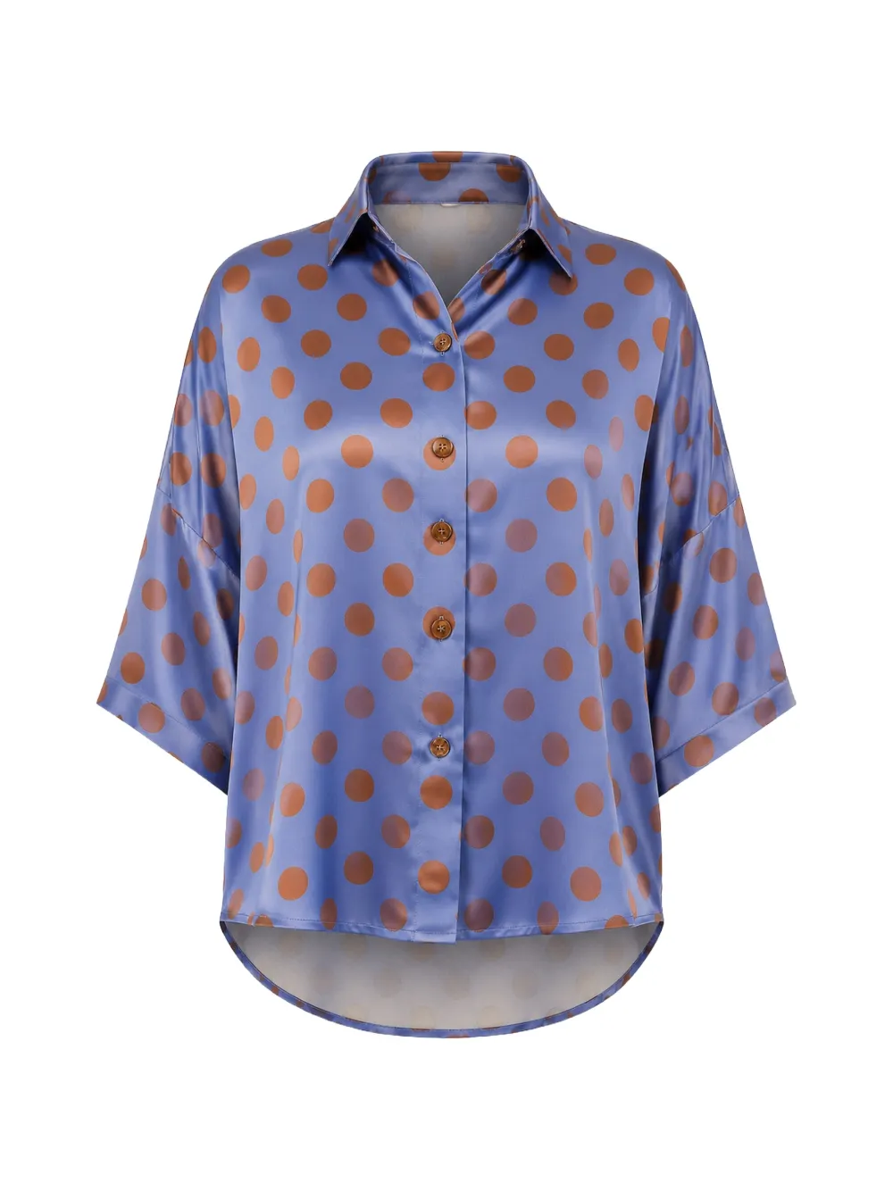 Stephan Janson polka-dot silk shirt - Blue