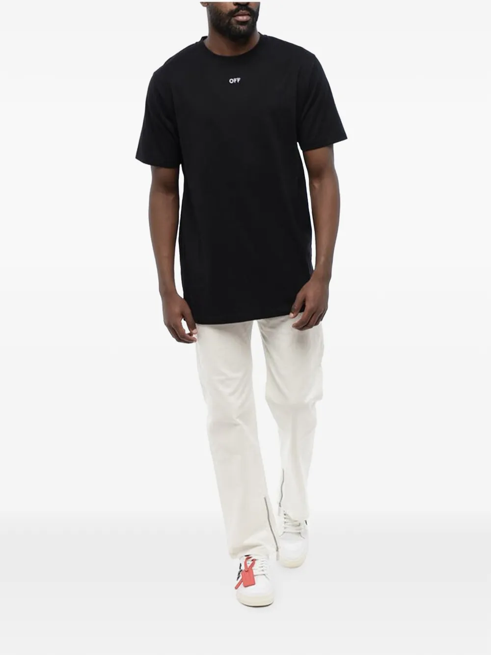 Off-White T-shirt met logoprint Zwart