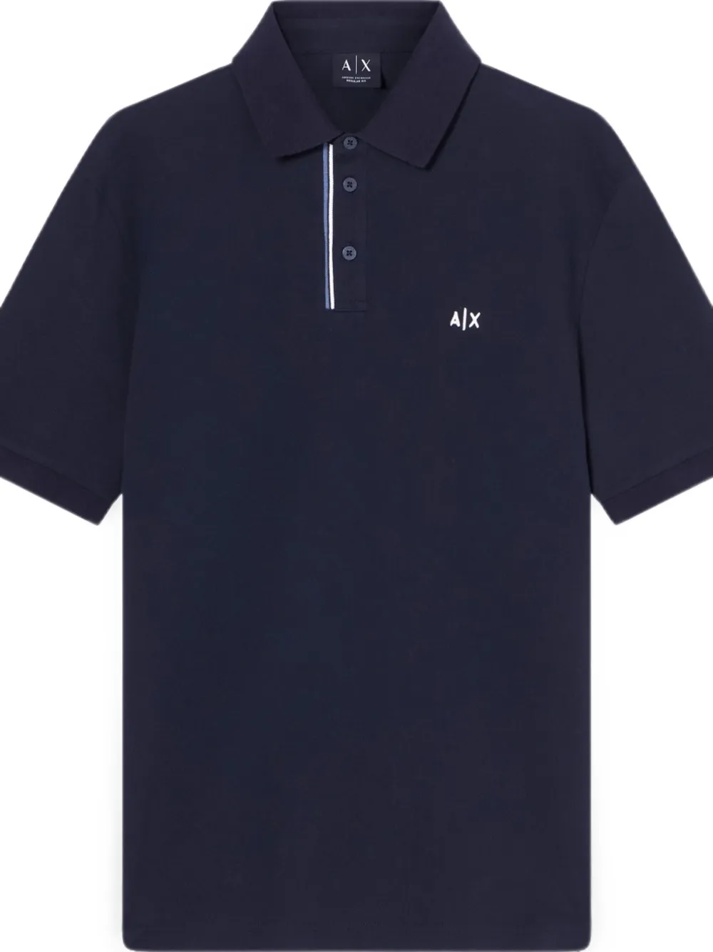 Armani Exchange Piqué poloshirt Blauw