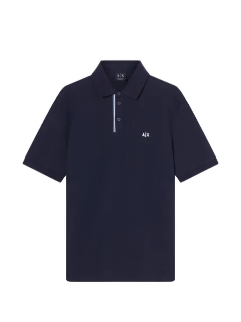 Armani Exchange logo-print piqué polo shirt
