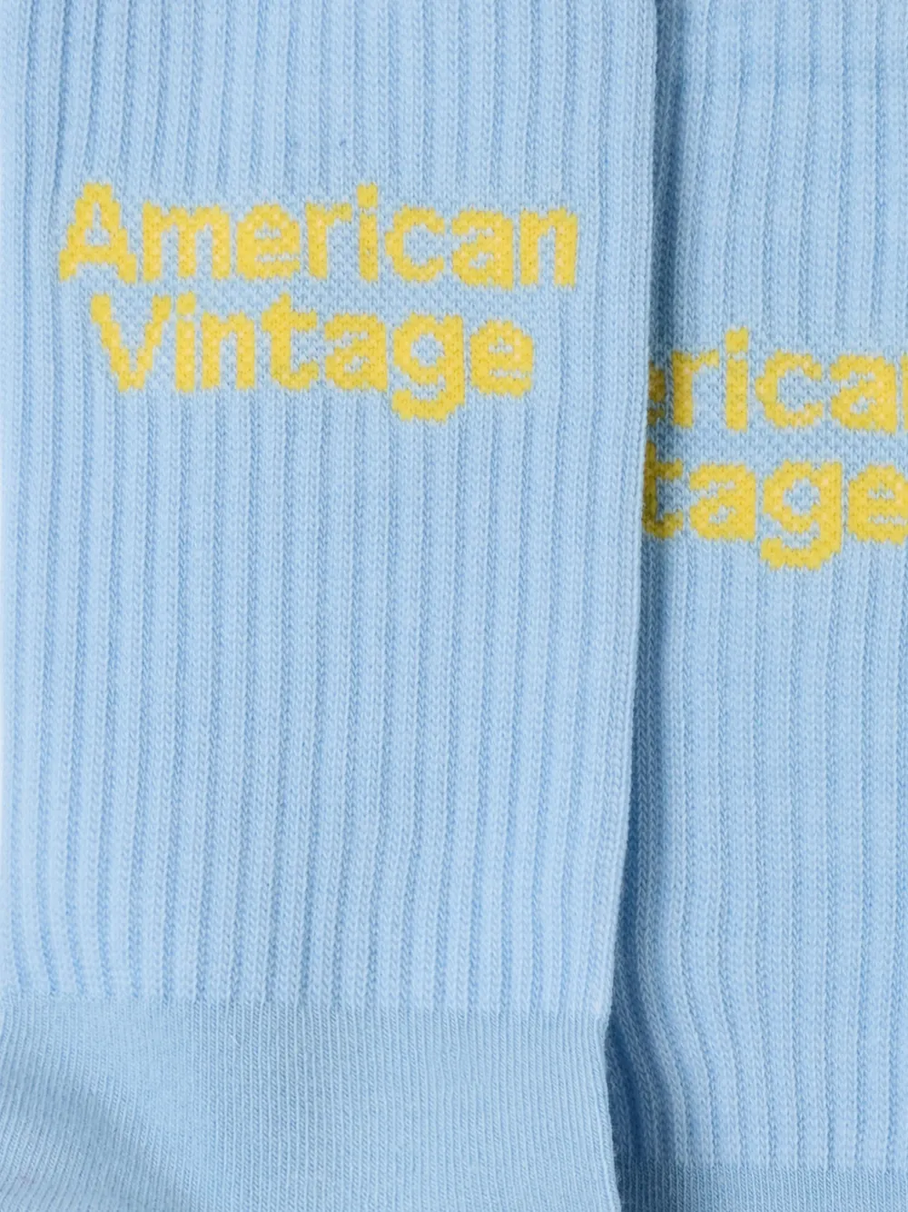 American Vintage Clypsun sokken met logo-intarsia Blauw