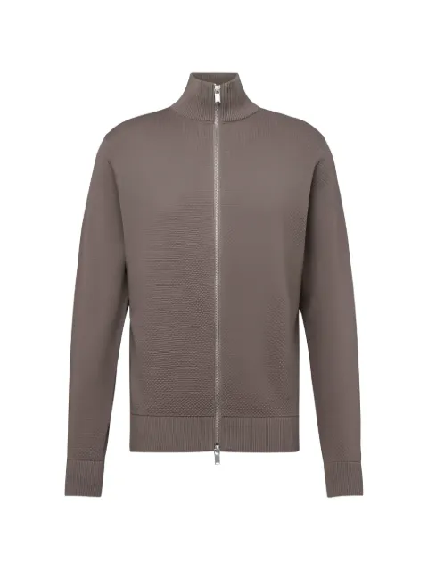Drykorn zip-up textured-knit sweater