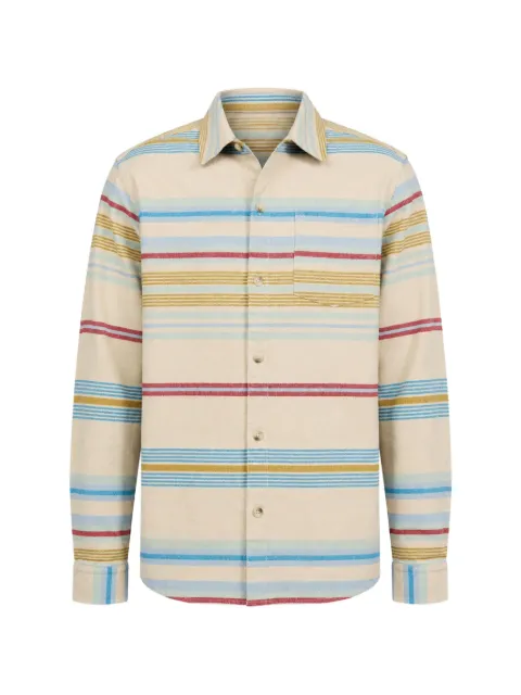 Revolution Now striped button-up overshirt