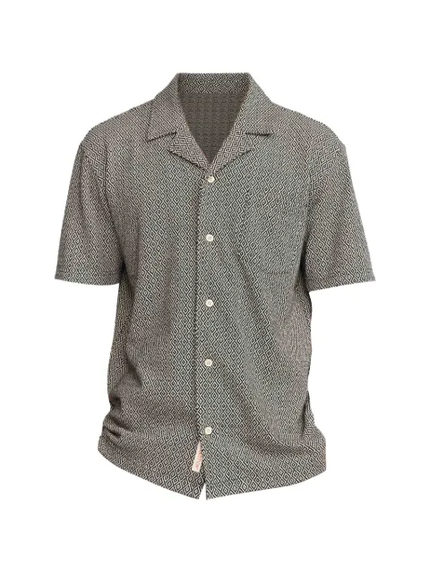 Revolution Now Cuban jacquard-knit short-sleeved shirt