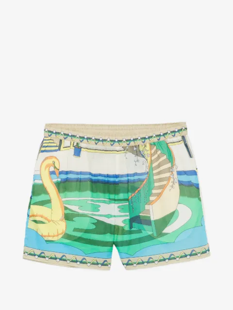 Tory Burch printed camp shorts