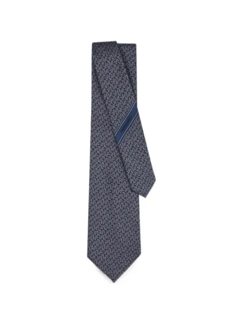 Ferragamo Gravata de jacquard Gancini