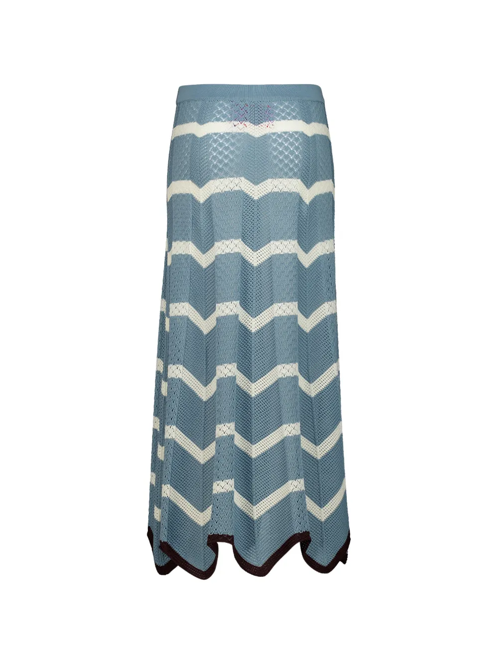 La DoubleJ Rok met chevron streep Blauw