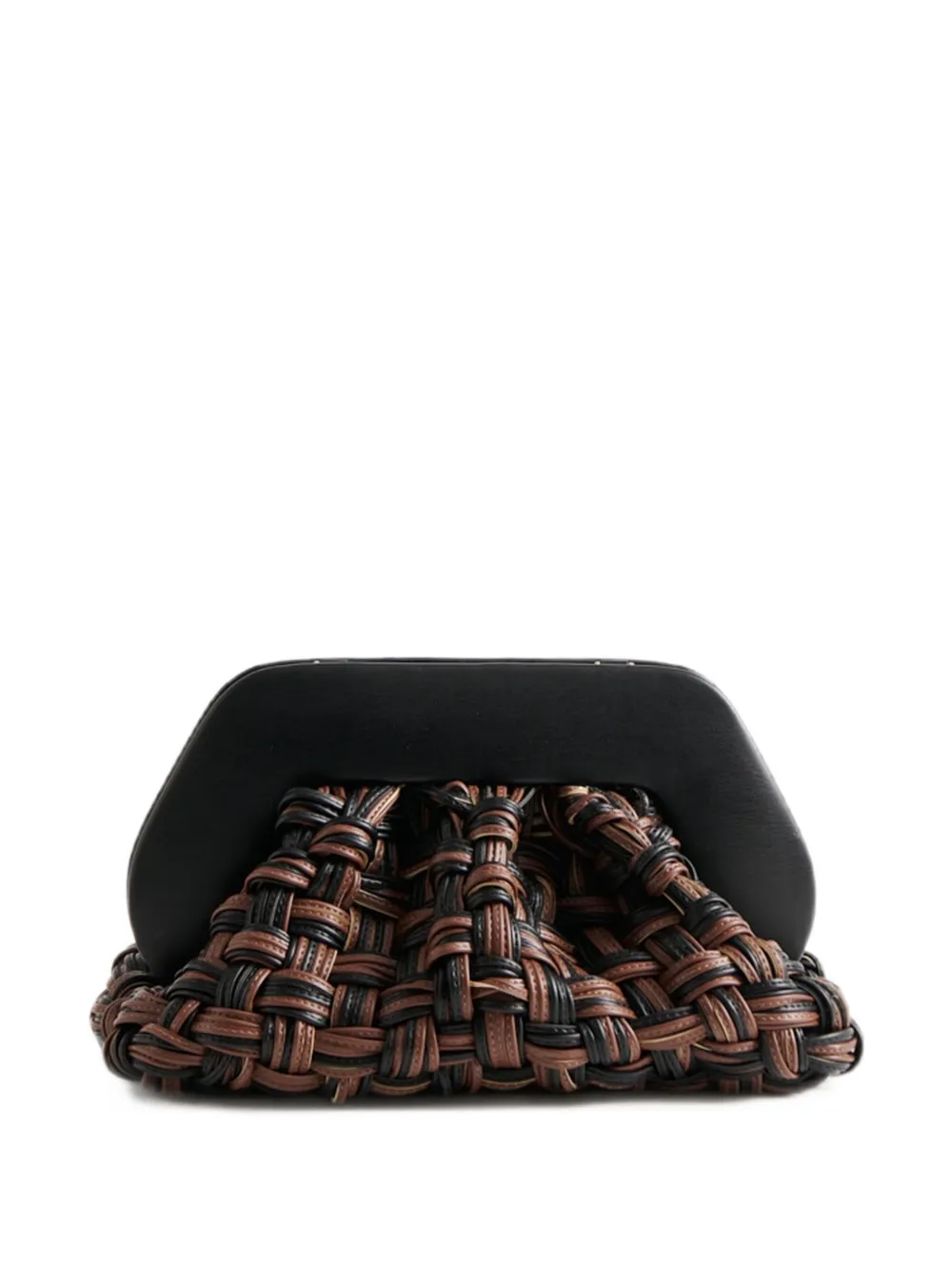 Themoirè Clutch Bios intrecciata - Nero