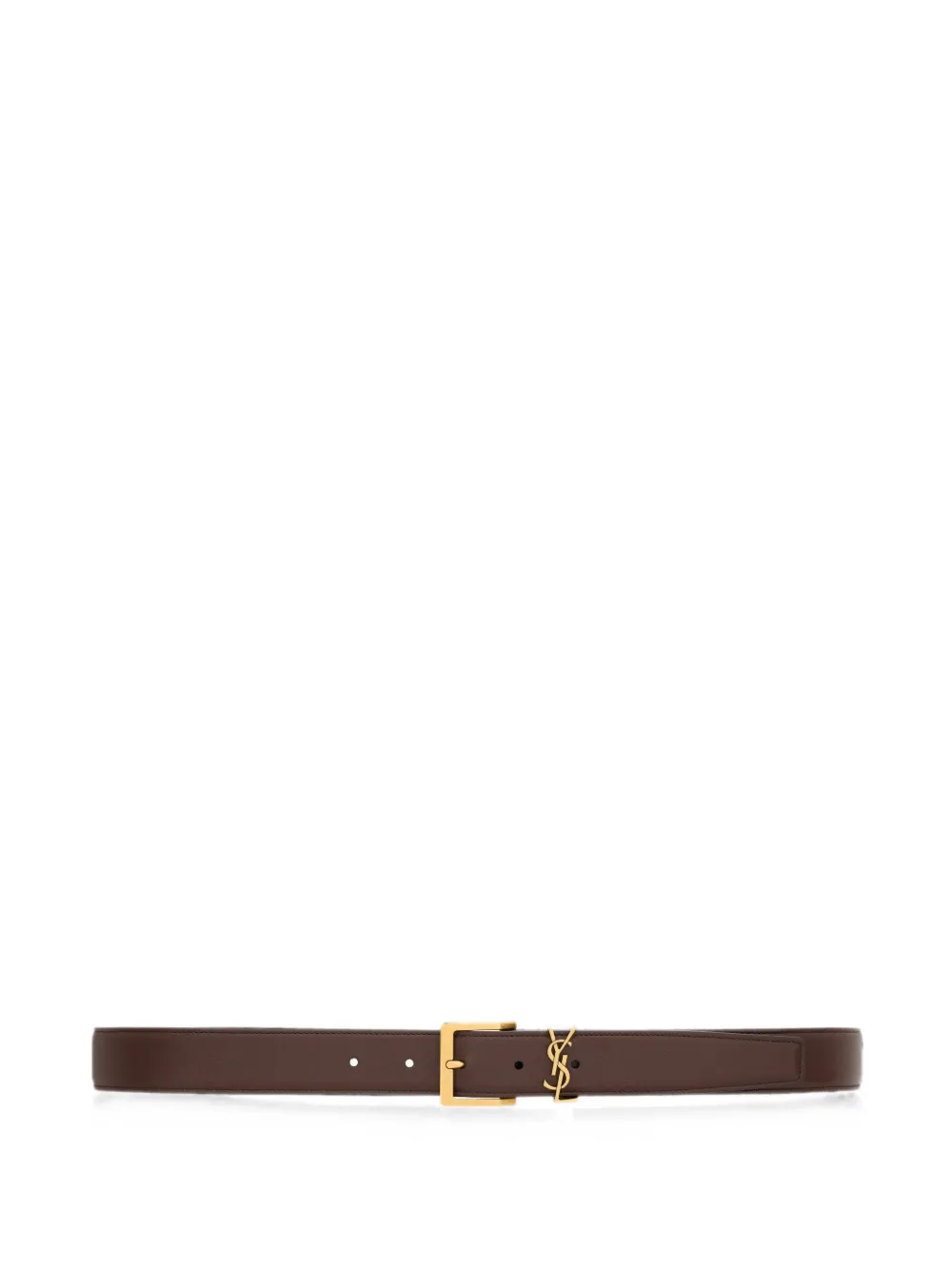 Saint Laurent Cintura Cassandre - Marrone
