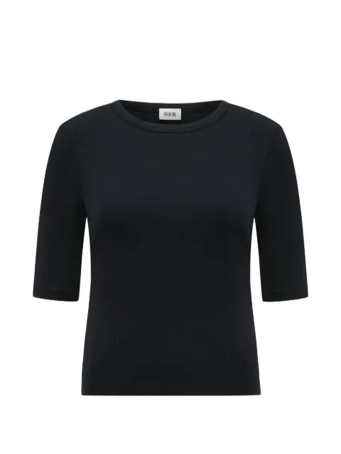 Drykorn Selay ribbed-knit short-sleeve slim-fit cotton T-shirt