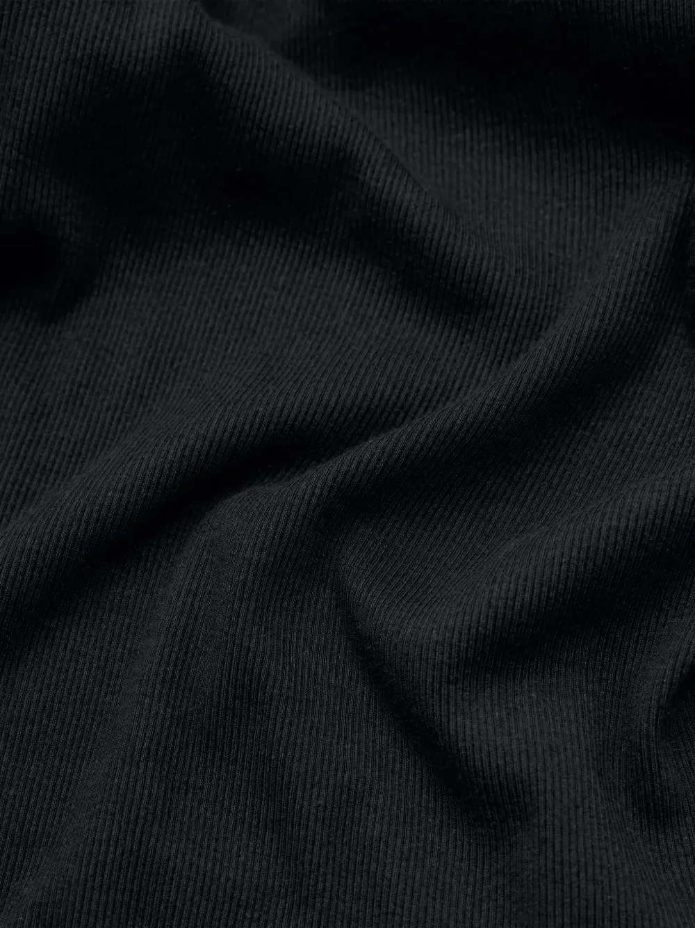 Drykorn Selay ribgebreid katoenen T-shirt met korte mouwen Zwart