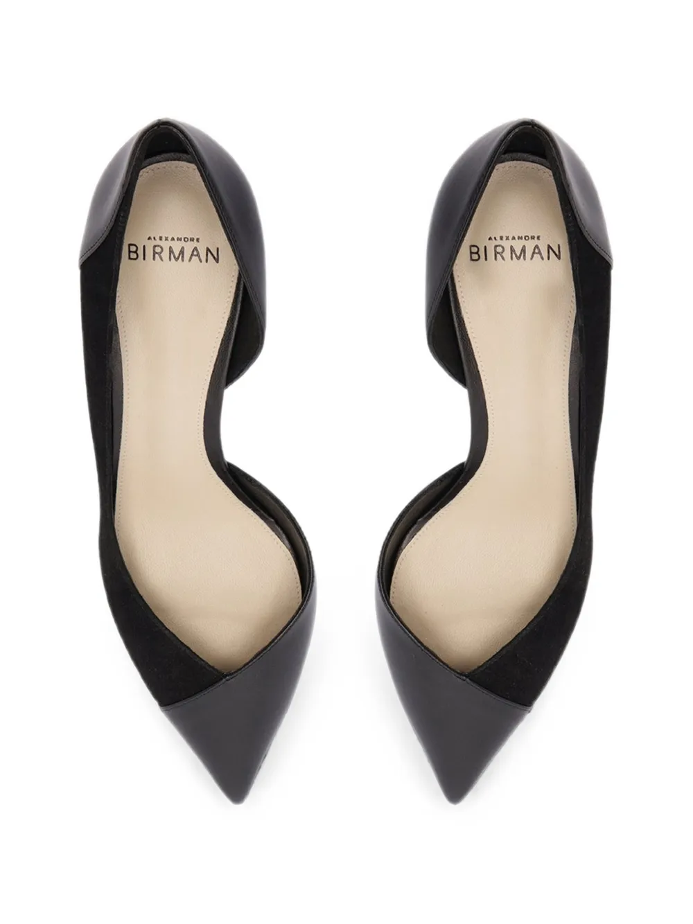 Alexandre Birman Patricia panelled pointed-toe pumps Zwart