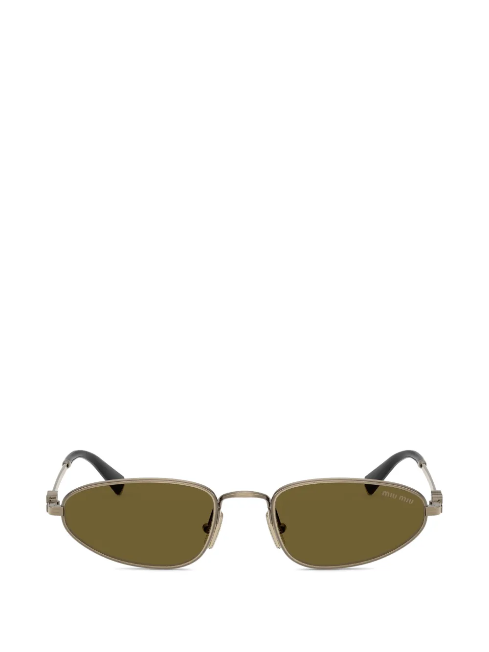 Miu Miu Eyewear Occhiali da sole con logo inciso - Oro