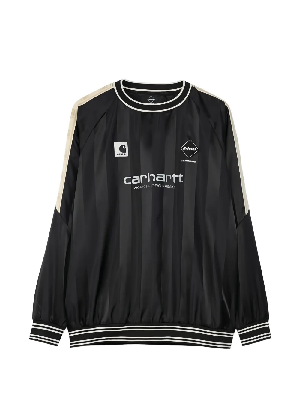 Carhartt WIP x F.C.Real Bristol T-shirt a righe con logo - Nero
